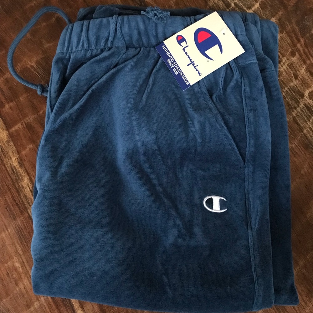 Velour Champion Sweatpants (Men's XL)